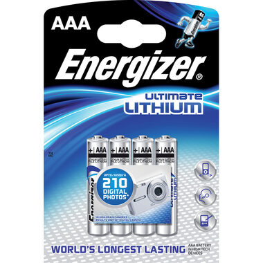 Energizer Ultimate Lithium Baterie - Mikrotužka AAA 4 ks