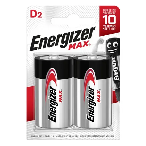 Energizer MAX Baterie -  Velký monočlánek D 2 ks