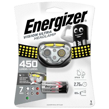 Energizer Headlight Vision Ultra 450lm / čelová svítilna / Dosvit: až 85 metrů / 3xAAA 