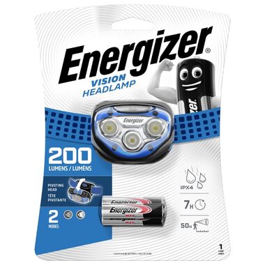 Energizer Headlight Vision 200lm / čelová svítilna / Dosvit: až 50 metrů / 3xAAA 