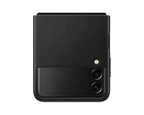 SAMSUNG Leather Cover Kožený zadní kryt pro Samsung Galaxy Z Flip3 černá