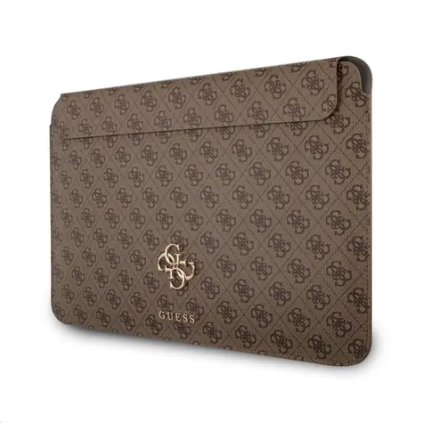 GUESS PU 4G Metal Logo Computer Sleeve 13" hnědá