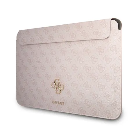 GUESS PU 4G Metal Logo Computer Sleeve 13" růžová