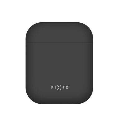 FIXED Silky Ultratenké silikonové pouzdro pro Apple Airpods černá