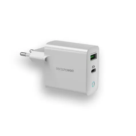 RealPower PC-65 GaN / nabíječka 65W s USB a USB-C PD