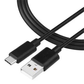 Tactical Smooth Thread Cable USB-A - USB-C 0.3m černá