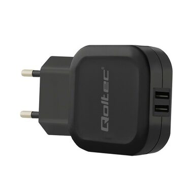 Qoltec 50186 AC adapter 17W | 5V | 3.4A | 2xUSB