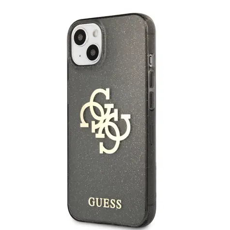 GUESS TPU Big 4G Full Glitter Zadní Kryt pro Apple iPhone 13 mini černá