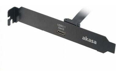 AKASA AK-CBUB37-50BK bracket do PCI USB 3.1 Gen2 typ C 50cm