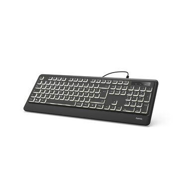 Hama KC-550 podsvícená klávesnice / drátová / USB / 1.8 m / CZ & SK