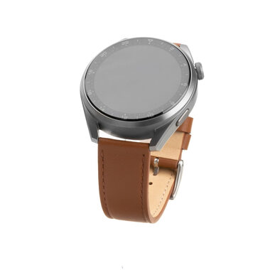FIXED Leather Strap Kožený řemínek s šířkou 22mm pro smartwatch hnědá