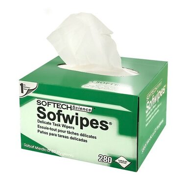 Qoltec 54266 bezprašné papírové utěrky na optické kabely / 280 ks