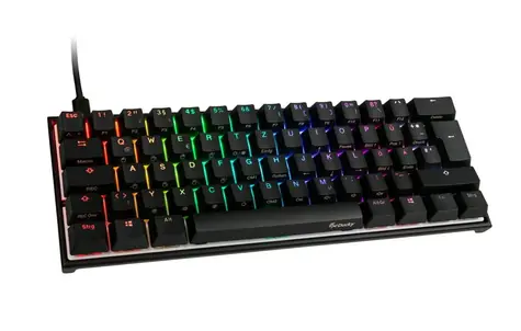 Ducky Mecha mini MX-Red černá / Herní klávesnice / podsvícená / mechanická / drátová (USB) / DE