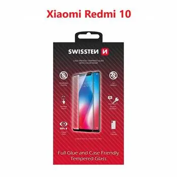 SWISSTEN FULL GLUE COLOR FRAME CASE FRIENDLY sklo pro XIAOMI REDMI 10 LTE černá