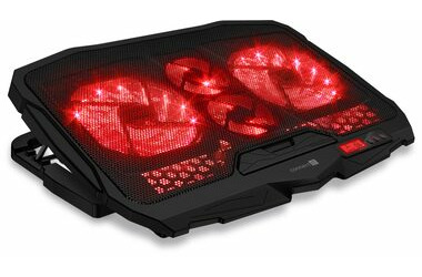 CONNECT IT FrostWind černá / Chladicí podložka pro notebook 15.6" / regulace rychlosti / LED podsvícení
