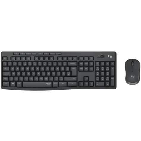 Logitech MK295 Slim Combo Graphite / Bezdrátová sada klávesnice a myši / CZ/SK layout / USB nanopřijímač