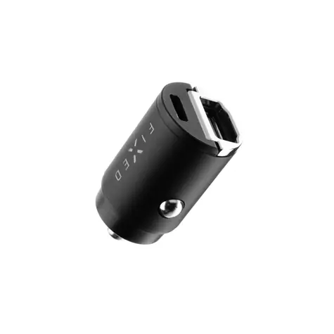 FIXED autonabiječka 30W s USB-C a USB-A výstupem v miniaturním provedení černá / podpora PD a QC 3.0