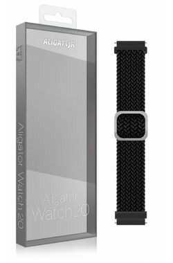 Aligator Textilní řemínek 20mm černý