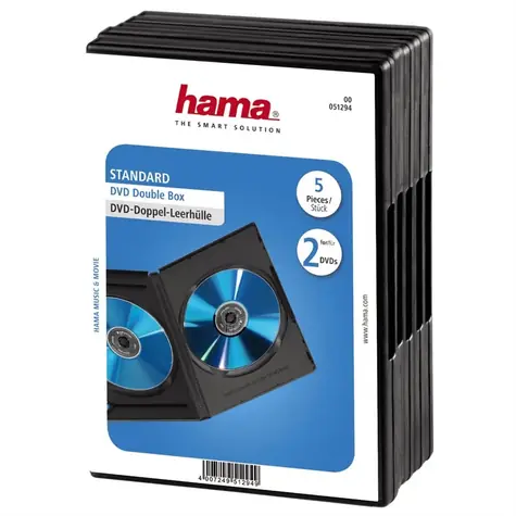 Hama DVD obal double 5ks černá