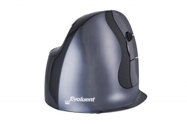 Evoluent Wireless VerticalMouse D šedo-černá (M) / Ergonomická myš / 2.4GHz / pouze pro praváky