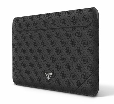 GUESS PU 4G Triangle Metal Logo Computer Sleeve 16" černá