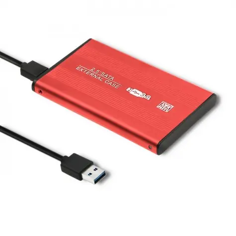 Qoltec Externí box na 2.5" červená / SATA3 HDD / USB 3.0