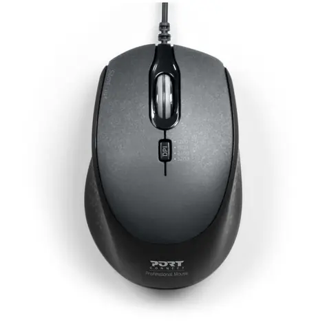 PORT CONNECT SILENT 900711 černá / drátová myš / USB-A + USB-C / 3600 DPI / 1.6m