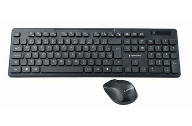Gembird KBS-WCH-03 černá / slim klávesnice + myš / bezdrátová / 2.4GHz / US rozložení kláves 