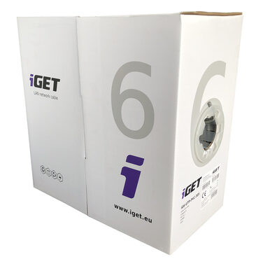 iGET instalační kabel CAT6 UTP PVC 305m box