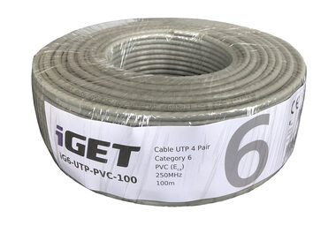iGET instalační kabel CAT6 UTP PVC 100m role