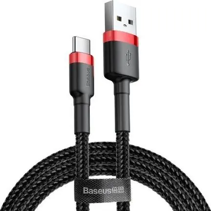 Baseus CATKLF-U91 kabel USB-A na USB-C černo-červená / 3 m
