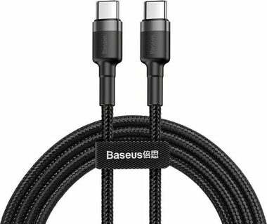 Baseus CATKLF-GG1 kabel USB-C na USB-C černo-šedá / 1 m