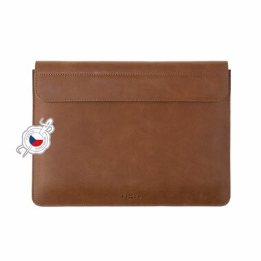 FIXED Oxford Kožené pouzdro pro Apple MacBook Pro 14" hnědá