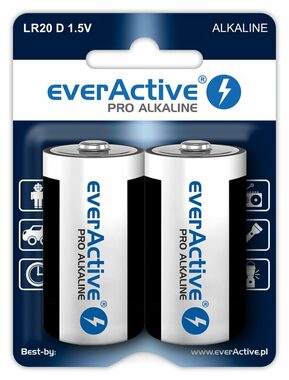 EverActive Pro Alkalické baterie D (LR20) 2ks 