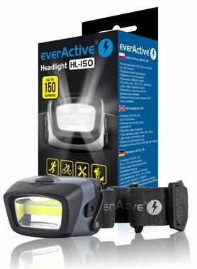 EverActive HL150 / čelovka / COB LED 3W / 150 lm / 3x AAA