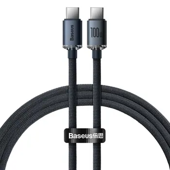 Baseus CAJY000601 Crystal Shine Series černá / kabel USB-C / 1.2m