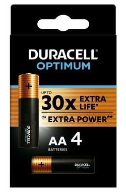 DURACELL - Optimum alkalická baterie tužková AA 4 ks