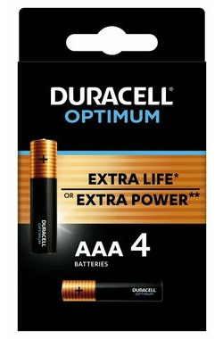 DURACELL - Optimum alkalická baterie mikrotužková AAA 4 ks