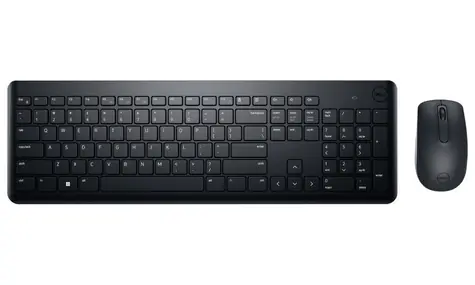 DELL KM3322W US černá / Set bezdrátové klávesnice a myši / US layout / USB adaptér 2.4GHz / 1000 DPI