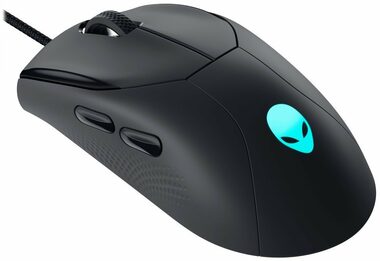 DELL AW320M černá / Optická herní myš / 1900 DPI / 6 tlačítek / USB-A / RGB / kabel 2m