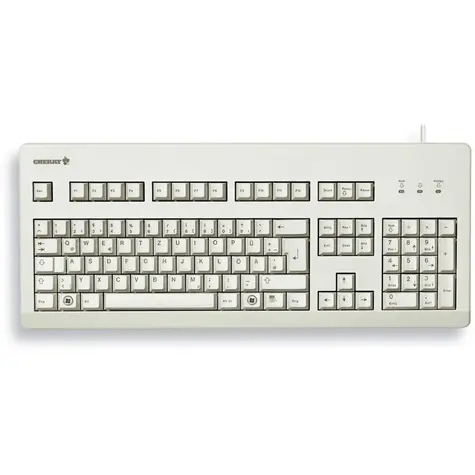 CHERRY G80-3000LSCDE-0 šedá / Kancelářská klávesnice / drátová / USB / DE layout 