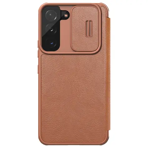 Nillkin Qin Book PRO Pouzdro pro Samsung Galaxy S22+ hnědá