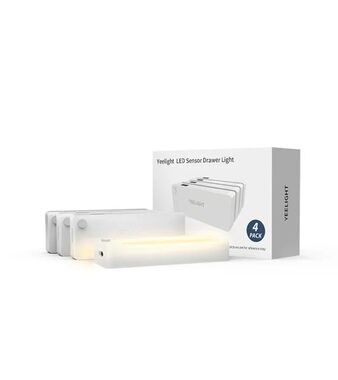 Yeelight LED Sensor Drawer Light (4ks) / Aku LED světlo / 300 mAh / 2700K / 0.15W / 15 lm / IP20