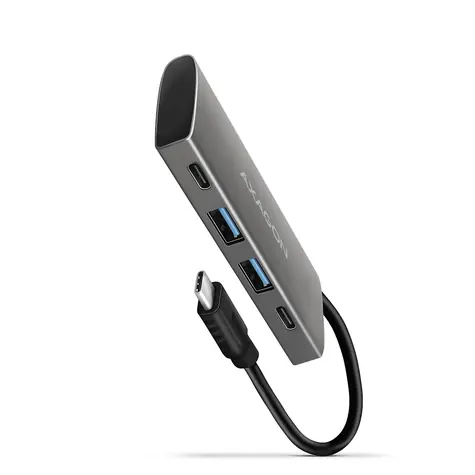 AXAGON HMC-4G2, USB 10Gbps hub, porty 2x USB-A, 2x USB-C, kabel USB-C 13cm