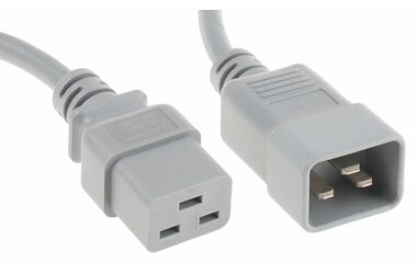 OEM Prodlužovací kabel 230V 16A C19-C20 / 2m / šedá