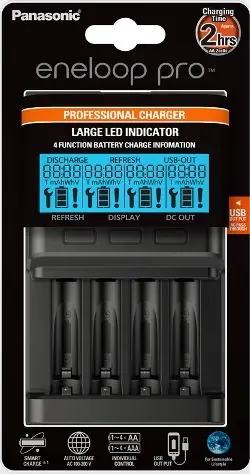 Panasonic BQ-CC65E Eneloop Premium charger BQ CC65 s LCD 