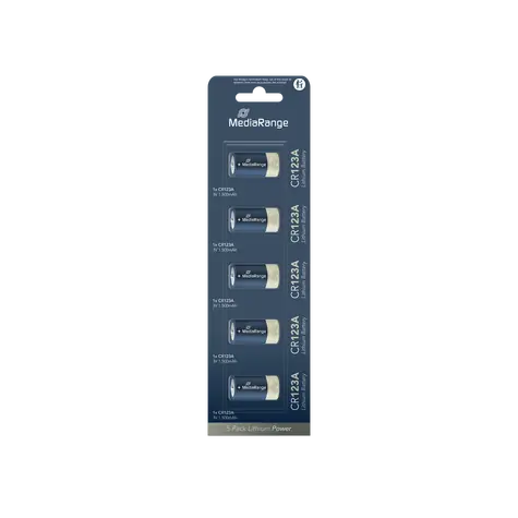 MediaRange Premium lithium baterie CR123A / 3V / 5ks