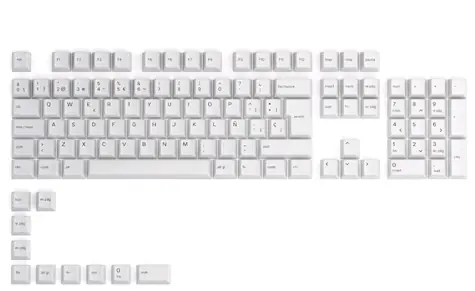 Glorious vyměnitelné klávesy GPBT ES Arctic White / 115 ks / ES layout / Cherry MX(+) 