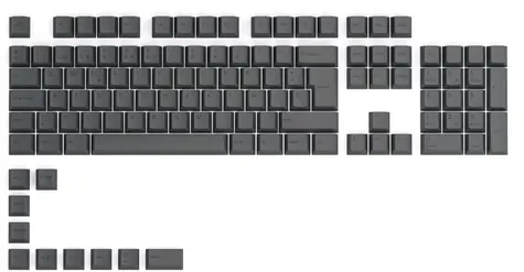 Glorious vyměnitelné klávesy GPBT ES Black Ash / 115 ks / ES layout / Cherry MX(+) 