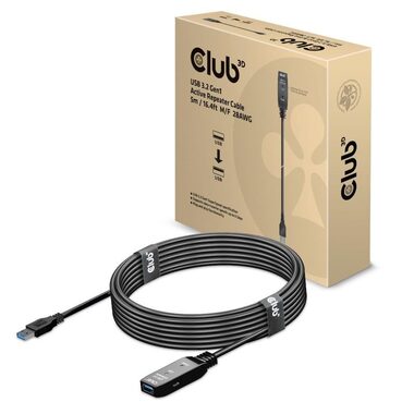 CLUB3D Kabel USB 3.2 Repeater a prodlužovací kabel AM-AF 5m 